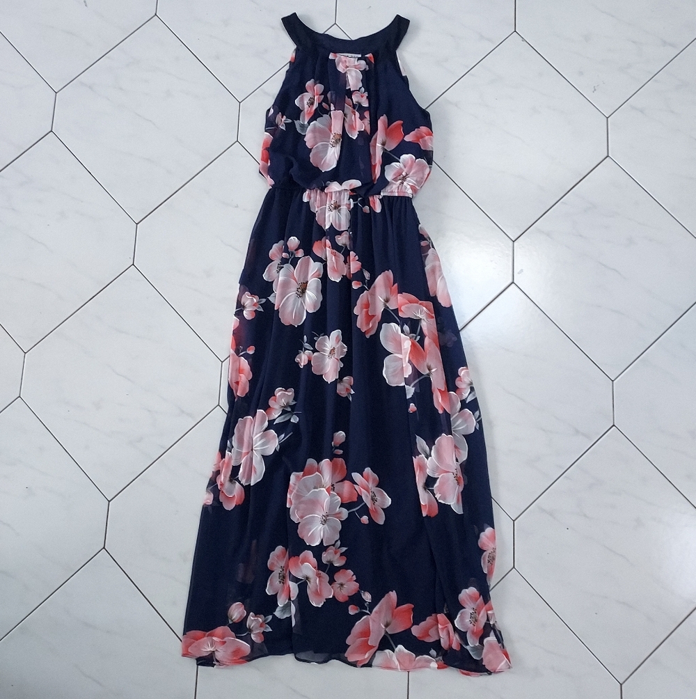 Robbie Bee Petite Floral Maxi Dress Size  2p